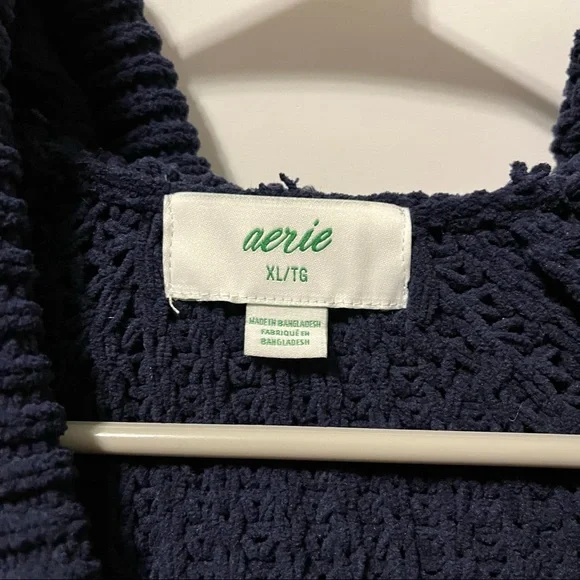 Aerie Blue Sweater Knit Pullover - Picture 6 of 6